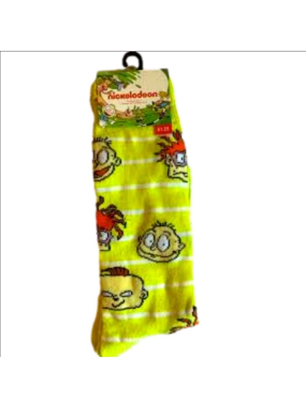4/$25 Nickelodeon Rugrats Socks Cartoon Crew Socks Unisex Collectible Novelty